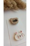 Cute Teddy Bear & Rabbit Model with Bow 2-Piece Hairless Baby Buckle Clip Newborn Buckle Baby Gift - 2