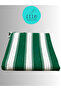 Green and White Striped Balcony Curtain with Cornice - Luxury Custom Made Tarpaulin - 3