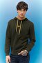 L 212302801   Men's Khaki Hooded Sweatshirt