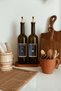 Amber Black Gold 2-Piece 750 Ml Olive Oil Oil Bottle Oil Pot with Wooden Stand - 7
