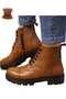 Tan-Genuine Leather Women's Boots, Non-Slip Sole, Winter Boots Premium Series (Hsa006) - 6