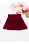 Girl's Pleated Velvet Skirt - 3