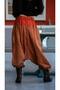 Design Black Crochet Lacing Detailed Sleeves Linen Laced Crop Blouse - 3
