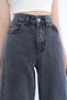 Maxi Loose Smoked Super High Waist 90's Wide Leg Comfort Lycra Palazzo Jeans - 5