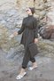 Atlas Elastic Waist Modest Hijab Swimsuit 4-Piece Set with Bag and Bonnet Khaki - 7