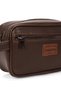 Men's Tan Leather Portfolio Clutch Shaved Cosmetic Care and Daily Clutch Bag - 4