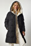 Hooded Inflatable Coat Black Cream Lvp0006 - 2
