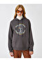 Sweatshirt Hooded Printed with Pocket Detail and Fleece Inside - 3