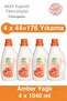 Aktif Kapsül Teknolojili Amber Çamaşır Yumuşatıcısı 4 X 1040 ml