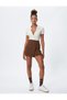 Polo Neck Blouse Buttoned Short Sleeve Seersucker Look - 2