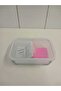 Feyzade Fresco Glass Locked Rectangle Storage Container 1 Piece 1700Cc White Lid Frs-299 - 5