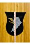 Arma Erected Gabardine Fabric Eagle 9X10.5Cm. Black. 1 Piece. - 3