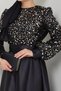 Women's Clothing Evening Dress Fashion Sequin Detailed Satin Evening Dress 2537 - 6