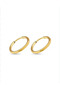 Antiallergic Stainless Steel - Gold Plated Hoop Earrings (1.6 mm) - 6