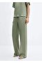 Satin Trousers with Elastic Waist