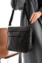 Genuine Leather Large Women's Shoulder and Messenger Bag / Large Women's Black Leather Bag - 4