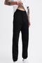 Men's Black Knitted Leg Rubber Sweatpants
