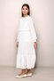 Young Girls Long Length Pleated Chiffon Cotton Hijab Dress - 4