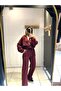 Women's Black Color Hooded 3 Thread Tracksuit