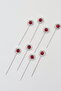8-Piece Crystal Rhinestone Scarf and Shawl Pin - Turban and Hijab Pin - 6