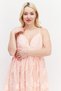 Women Embroidered Maxi Party Dress, Pink - 4