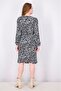 Women Printed Wrap Dress, Black - 3