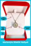 Luxury Velvet Box |   Rotating Clover Necklace |   Silver Color |   Mother's Day Gift