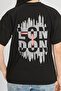 LONDON BASKILI  SİYAH OVERSIZE - 3