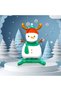 Footed Little Snowman Foil Balloon Christmas Foil Balloon Ornament - 2