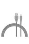 كابل USB قوي للآيفون بطول 1.2 متر - رمادي