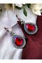 Zircon Stone Water Drop Earrings - 5