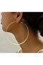 Big Gold Hoop Earrings-Ear Pin Stainless Steel