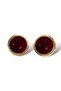 Gold Edge Burgundy Earrings