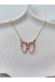 Zircon Stone Glass Butterfly Necklace - 3