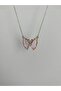 Zircon Stone Glass Butterfly Necklace - 4