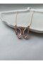 Zircon Stone Glass Butterfly Necklace - 5