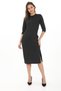 Split Button Detail Three Quarter Sleeve Knitwear Dress 7080