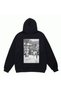 Unisex Black Muhammad Ali Printed Cotton Hooded Sweatshirt