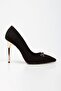 Women's Special Production Buckle Thin High Heel Stiletto Black - 2