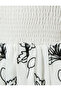 Floral Midi Dress Shirred Straps Square Neck - 6