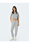 Ribbed Detailed Pocketed Jogger Sweatpants with Tie Waist