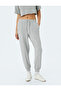 Ribbed Detailed Pocketed Jogger Sweatpants with Tie Waist - 3