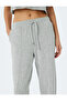 Ribbed Detailed Pocketed Jogger Sweatpants with Tie Waist - 5