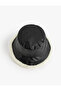Plush Lined Faux Leather Bucket Hat - 2