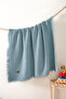Baby 4 Layer 100% Cotton Muslin Blanket 100X120 - Blue