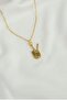 Peace Sign Zircon Stone Necklace - 5