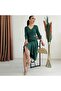 Full Lycra Long Sleeve Dress with Belt - 4