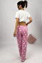 Women's Pajama Bottoms Large Rabbit Pink with Ribbon - 3