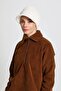 Fleece Hat with Visor, B-73Pl, Ecru - 8