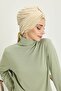 Winter Scarf Bonnet Turban, B-80Rb, Cream - 7